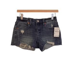 BLANKNYC denim mini shorts distressed cut off THE ASTOR size 24 NWT